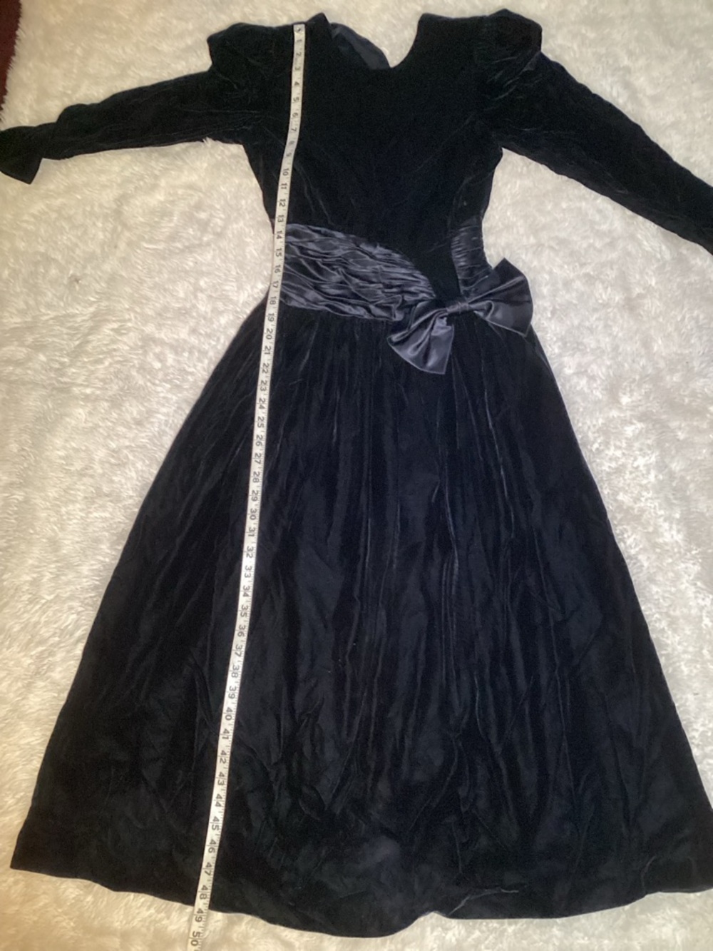 Depeche Mode vintage women’s black velvet formal dress 4 - Picture 12 of 16